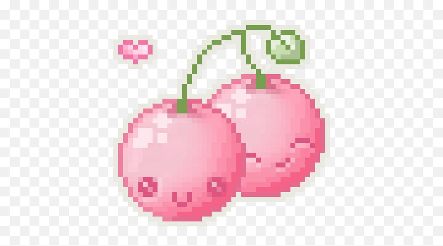 Sticker Gif - Kawaii Cherry Pixel Art Emoji,Cherries Emoji