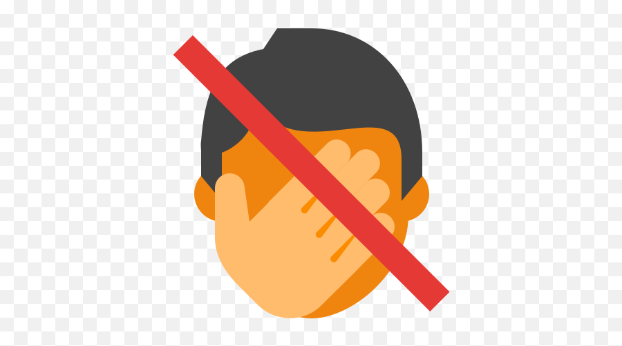 Do Not Touch Your Face Icon - Clip Art Emoji,Man Bun Emoji