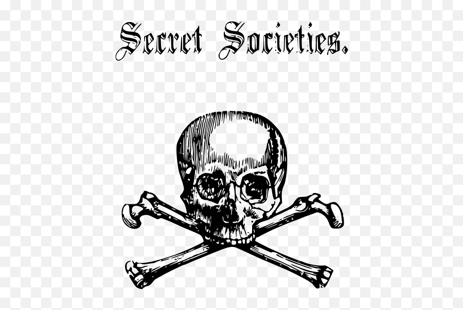 Scary Skull And Cross Bones Vector Line Art Image - Skull And Crossbones Templar Emoji,Grim Reaper Emoji