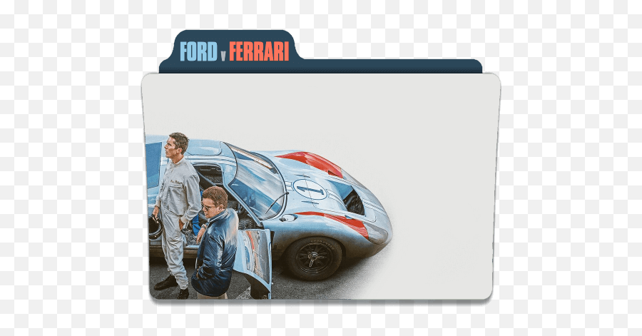 Ford V Ferrari Movie Folder Icon - Designbust Poster Ford V Ferrari Emoji,Race Car Emoji