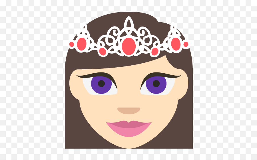Princess Light Skin Tone Emoji Emoticon Vector Icon - Emoji En Vector Princesa,Princess Emoji