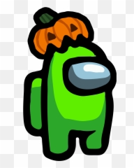 Among Us Cyan Pumpkin Hat Hd - Png Emoji