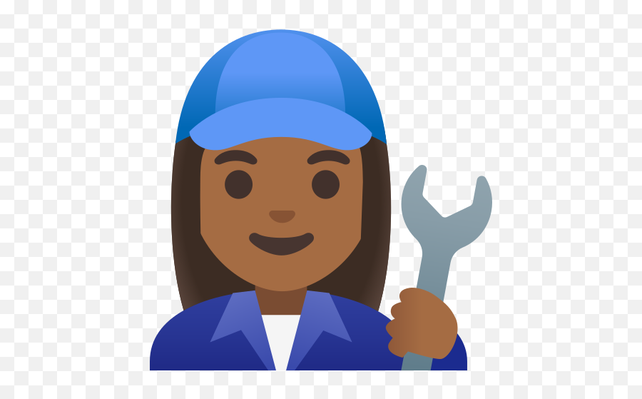 Medium - Dibujo Animado Dibujo Mujer Mecanica Emoji,Crossing Arms Emoji