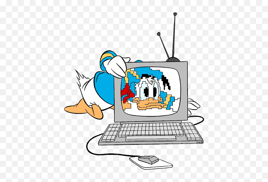 Disney Computer Png U0026 Free Disney Computerpng Transparent - Computer Cartoon Disney Emoji,Donald Duck Emoji