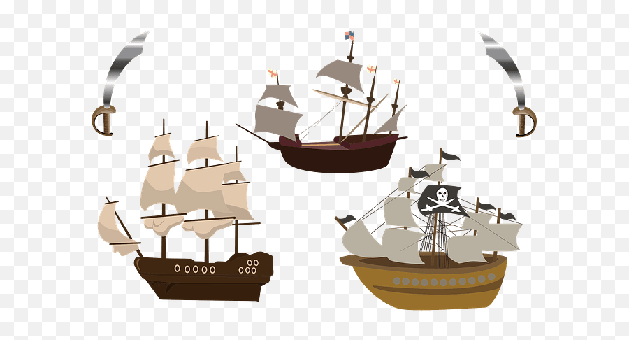 Pirate Ship Clipart - Sail Ship Clip Art Emoji,Pirate Ship Emoji