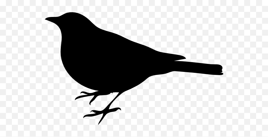 A Black Bird Clip Art - Mocking Bird Clip Art Emoji,Black Bird Emoji