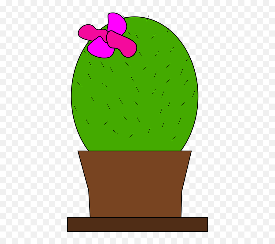 Free Cactus Plant Vectors - Cactus With A Bow Emoji,Origami Emoji