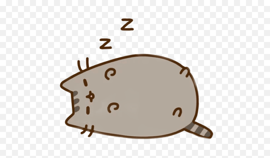 Sleep Pusheen Cat Grey Sticker Cute - Pusheen Gif Png Emoji,Cat And Zzz Emoji