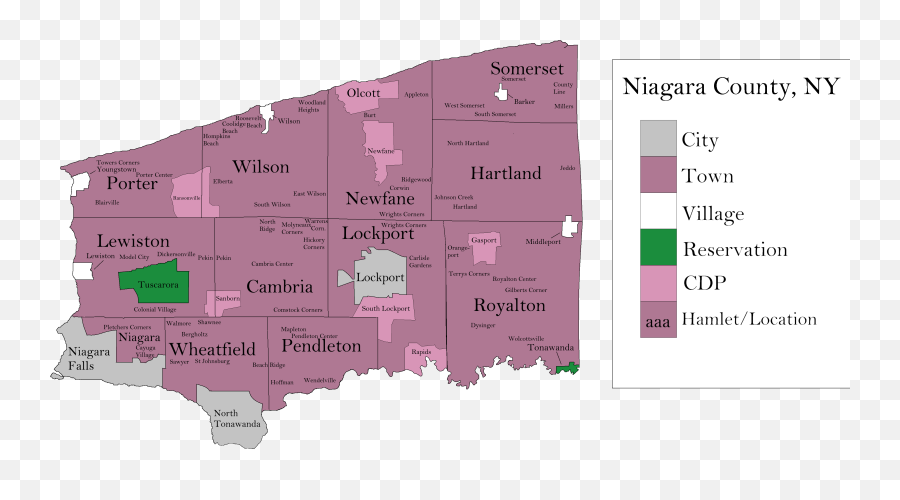 Map Of Niagara County New York - Diagram Emoji,New York City Emoji