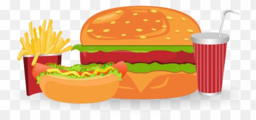 Meal Clipart Burger Meal - Junk Food Vector Png Emoji,Burger Emoji Png