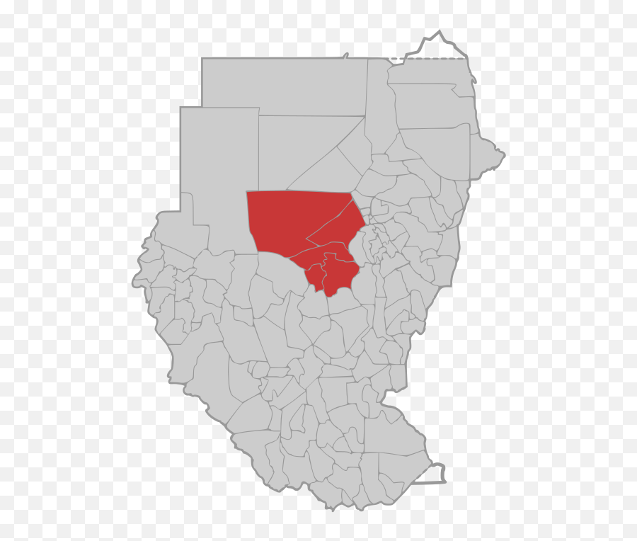 Kurdufan Sudan Map With Districts - Sudan Map Emoji,South Sudan Flag Emoji