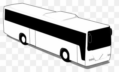 Bus White Black Trip Road - Clip Art Emoji