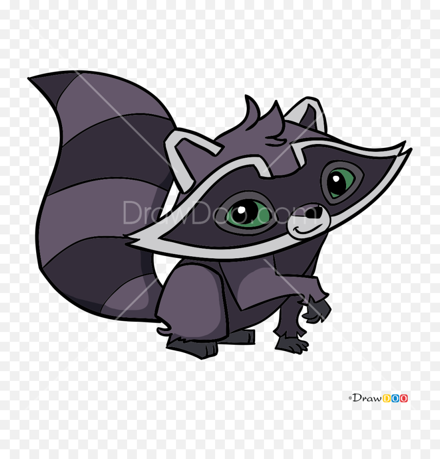 How To Draw Raccoon Animal Jam - Cartoon Emoji,Racoon Emoji