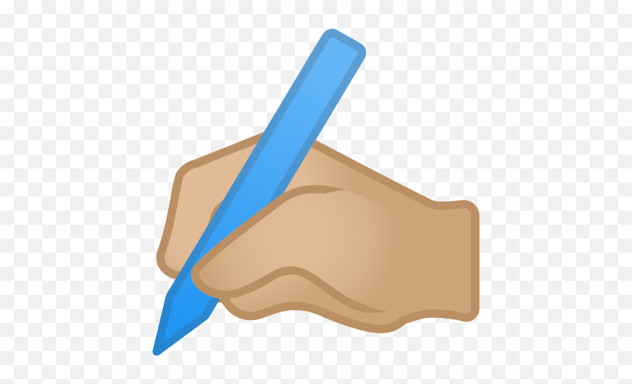 Hand Emoji With Medium - Png Writing Hand Emoji,Writing Hand Emoji