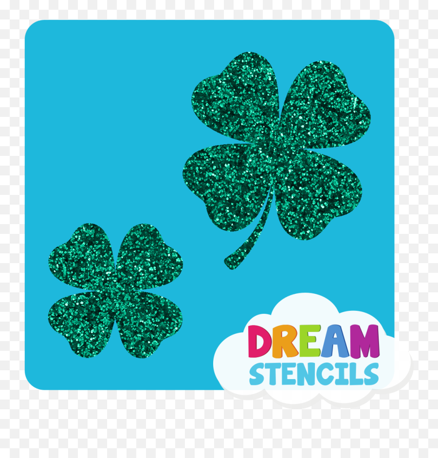Two Lucky Four - Glitter Stencil Emoji,Four Leaf Clover Emoji