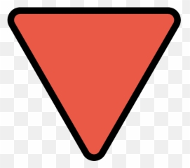 Red Triangle Pointed Down Emoji Clipart - Meaning Of Red Triangle,Pyramid Emoji
