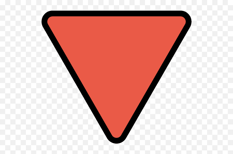Red Triangle Pointed Down Emoji Clipart - Meaning Of Red Triangle,Pyramid Emoji