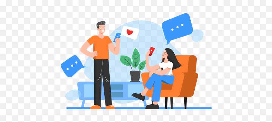 Top 10 Social Messages Illustrations - Free U0026 Premium Sharing Emoji,Couch Emoji