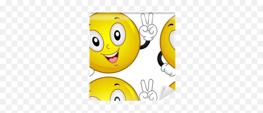 Smiley Peace Sign Wallpaper Pixers - Victory Smiley Emoji,Peace Emoticon