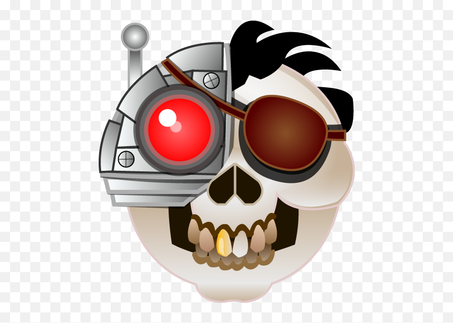 Cyborg - Cartoon Emoji,Pirate Emoticons