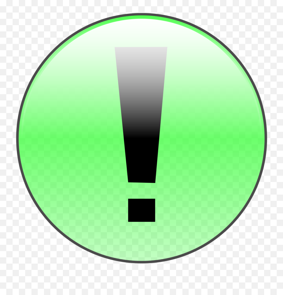 Attention Green - Attention Clipart Green Emoji,Exclamation Point Emoji