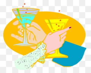 Vector Illustration Of Drink Toast - Cocktail Party Png Emoji