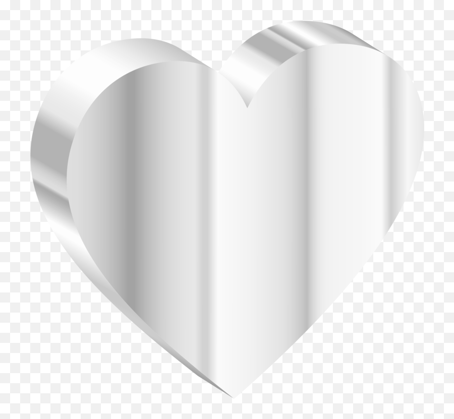 Steel Heart Aluminium Png Clipart - White 3d Heart Png Emoji,Silver Emoji