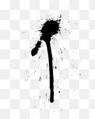 Ftestickers Spray Paint Black Splash - Transparent Drip Emoji