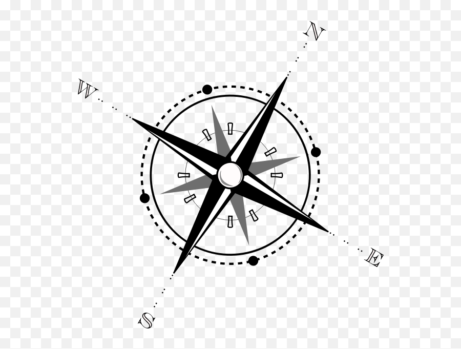 Compass Vector Icon - Black And White Compass Clip Art Emoji,Facebook Emoticons Codes