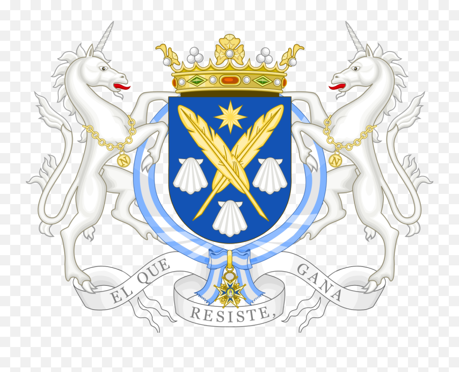 Coat Of Arms Of The 1st Marquis Of Iria Flavia - Marquis Coat Of Arms Emoji,Scroll Emoji