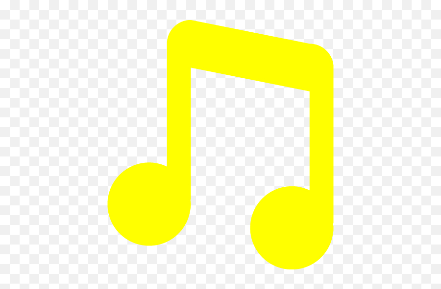 Yellow Musical Note Icon - Yellow Music Note Emoji,Musical Notes Emoticon