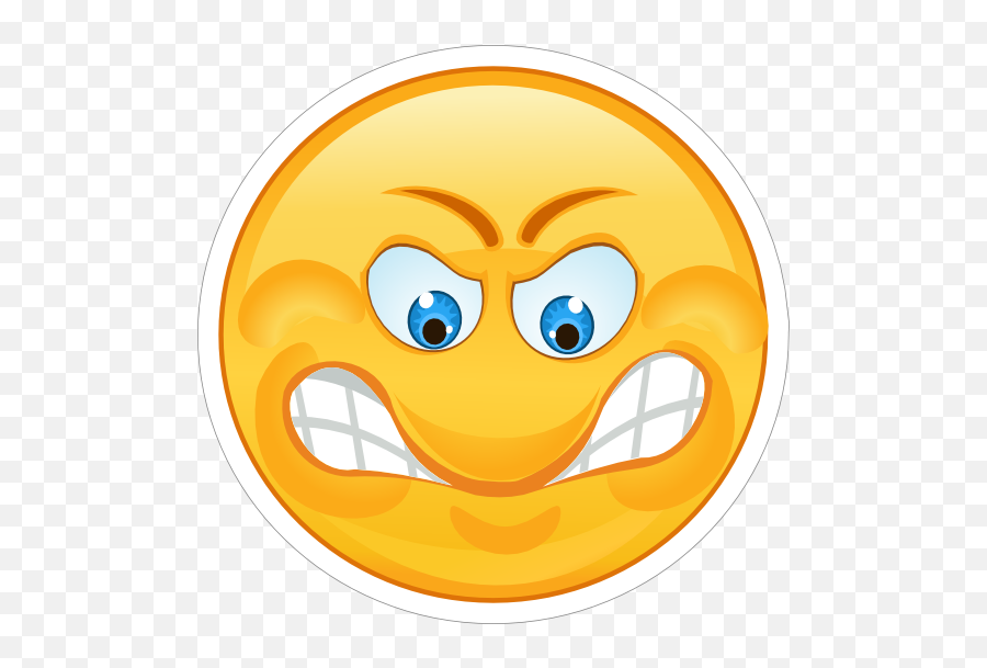 Crazy Angry Grinding Teeth Emoji Sticker - Smiley,Angry Emoji