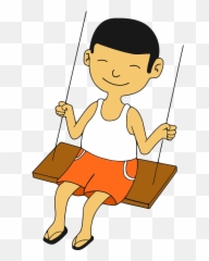 Boy - Clipart Kid On A Swing Emoji