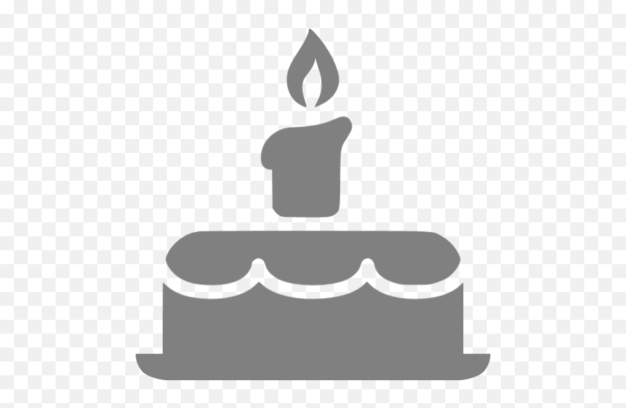 Gray Birthday Cake Icon - Birthday Cake Icon Red Emoji,Birthday Cake Emoticon For Facebook