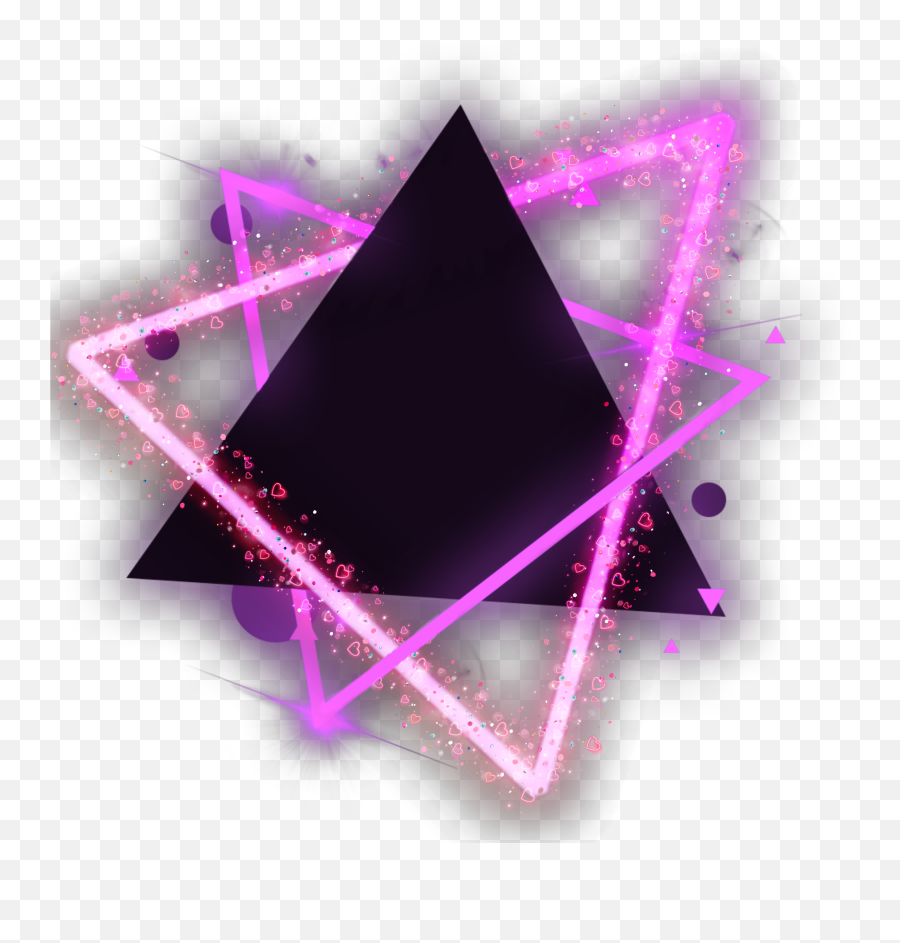 Trending - Purple Triangle Transparent Glow Emoji,Heary Emoji