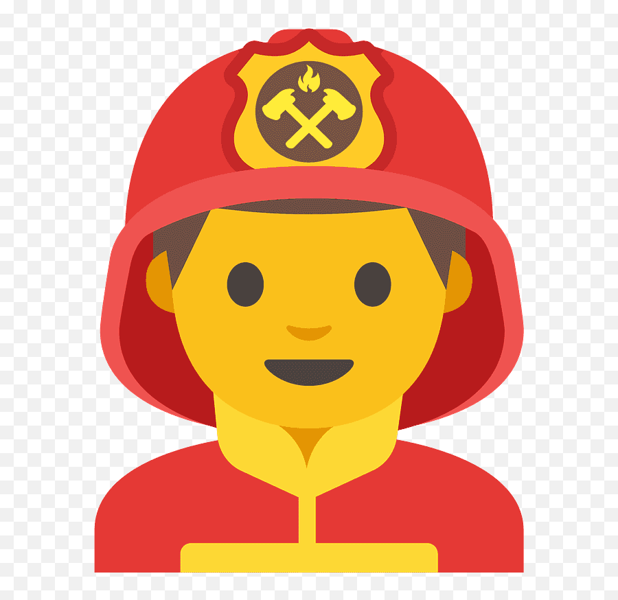 Man Firefighter Emoji Clipart Free Download Transparent - Emoji Bombero Png,Man Emojis