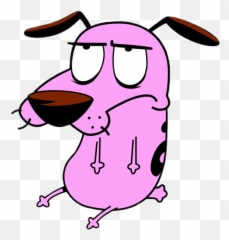 Corage Elperrocobarde Sticker - Courage The Cowardly Dog Mad Emoji