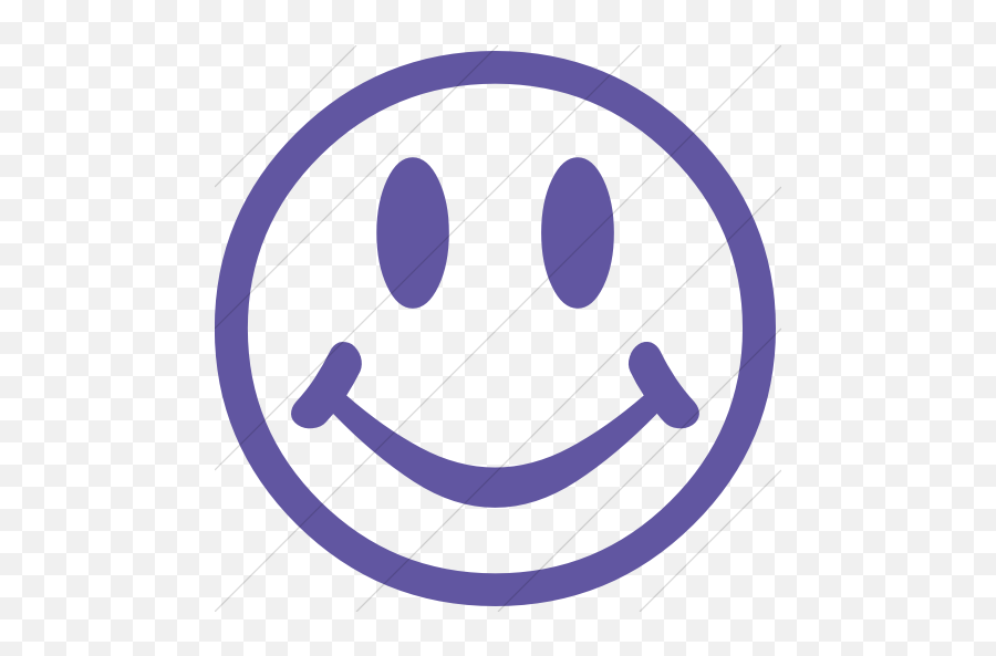 Simple Purple Classica Smiley Face 1 Icon - Rave Smiley Black And White Emoji,Google Calendar Emoticons