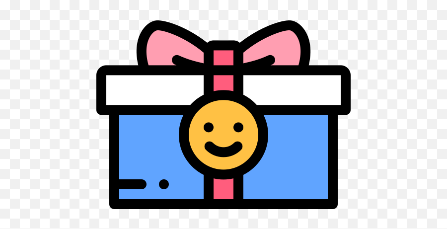 Download Free Gift Icon - Happy Emoji,Present Emoticon