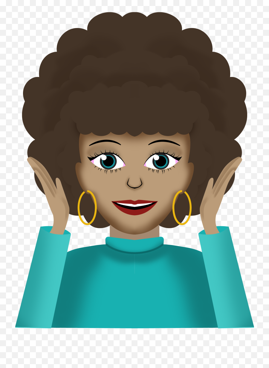 Curly Hair Emoji Png Picture - Afro Emoji,Curly Hair Emoji
