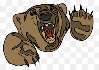 Bear Head Brown - Cartoon Angry Face Emoji