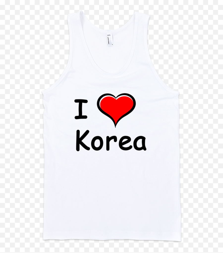 Korea Fine Jersey Tank Top Unisex - Love Korea Shirt Emoji,Korean Heart Emoji