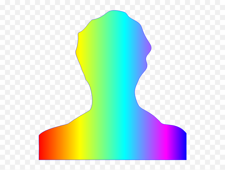 Male Silhouette Rainbow Colors - Rainbow Person Silhouette Transparent Emoji,Rainbow Emoji On Facebook