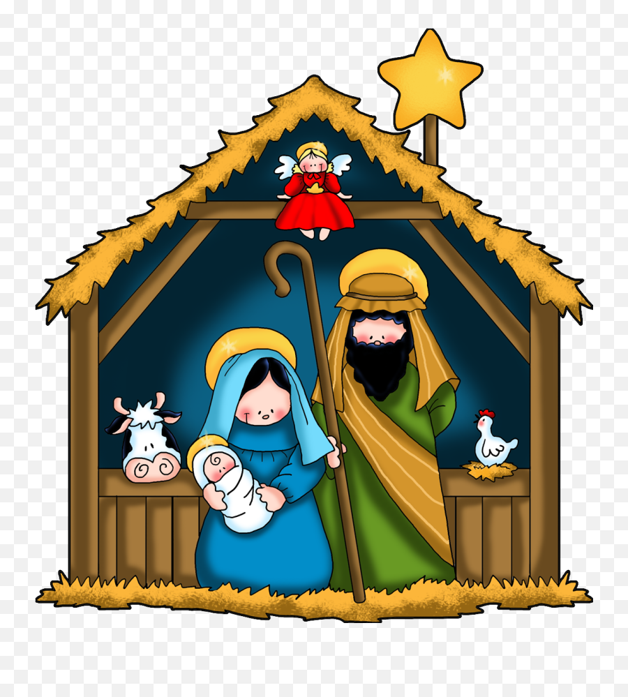Free Christmas Manger Cliparts - Belen Christmas Emoji,Nativity Emoji