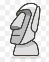 Stoneface Sticker - Moai Golem Emoji,Moai Emoji - Free Emoji PNG