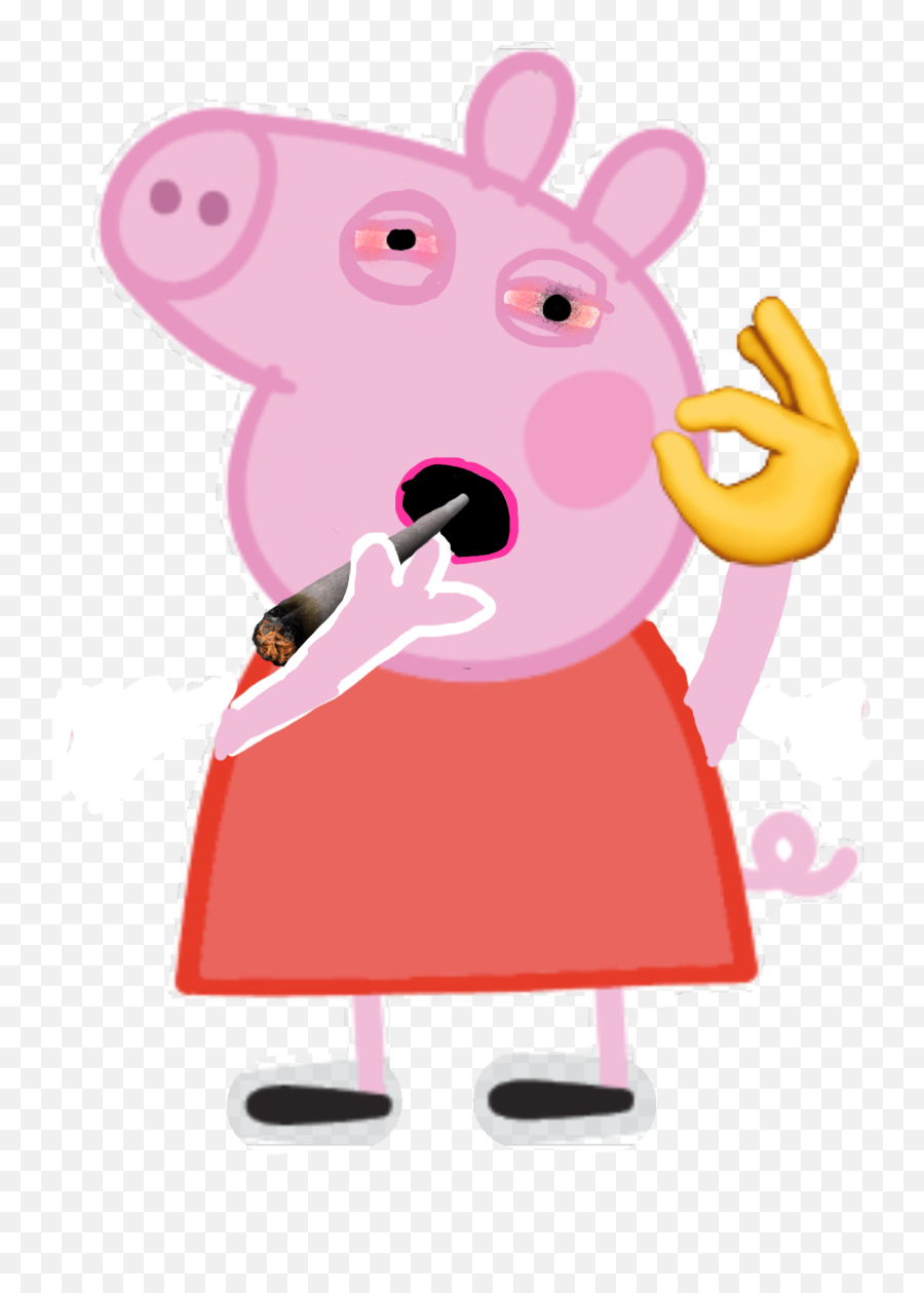 Peppaaaaaaaaaa Peppa What Are You Doing - Peppa Pig Sticker Emoji,Getting High Emoji