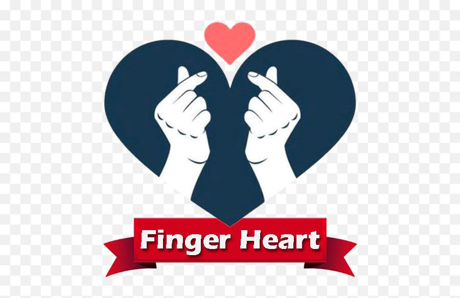 Korean Finger Heart Wallpaper 1 - Niqab Cartoon Emoji,Korean Finger Heart Emoji