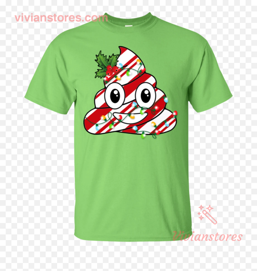 Reindeer Poop Emoji Cute Merry Christmas T - Happy New Year 2020poop Emoji,Lime Emoji