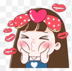 Momo Girl Emoji Stickers For Whatsapp - Cartoon,Pink Girl Emoji