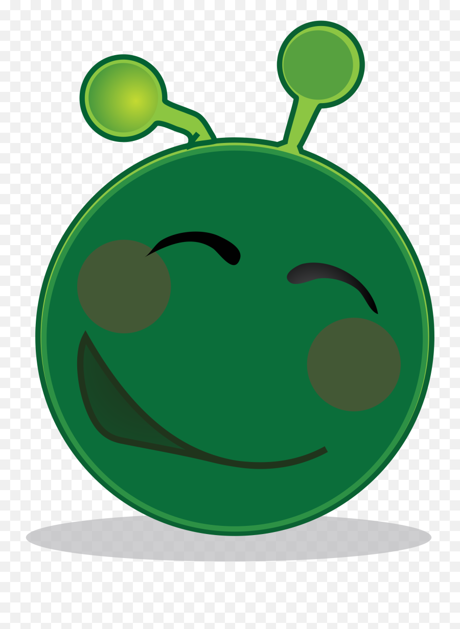 Smiley Green Alien Flustered - Smiley Emoji,Cat Emoticon